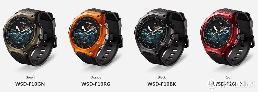 G-Shock与Pro Trek的综合体：CASIO 卡西欧 推出首款户外Android Wear手表WSD-F10