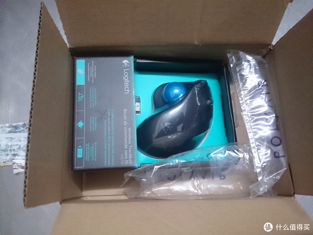 美亚海淘第一单:Logitech 罗技 M570 无线轨迹球 鼠标 开箱