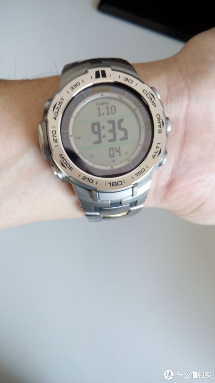 全金属节奏：Casio 卡西欧 PRO TREK 太阳能电波登山表 PRW-3100T 开箱