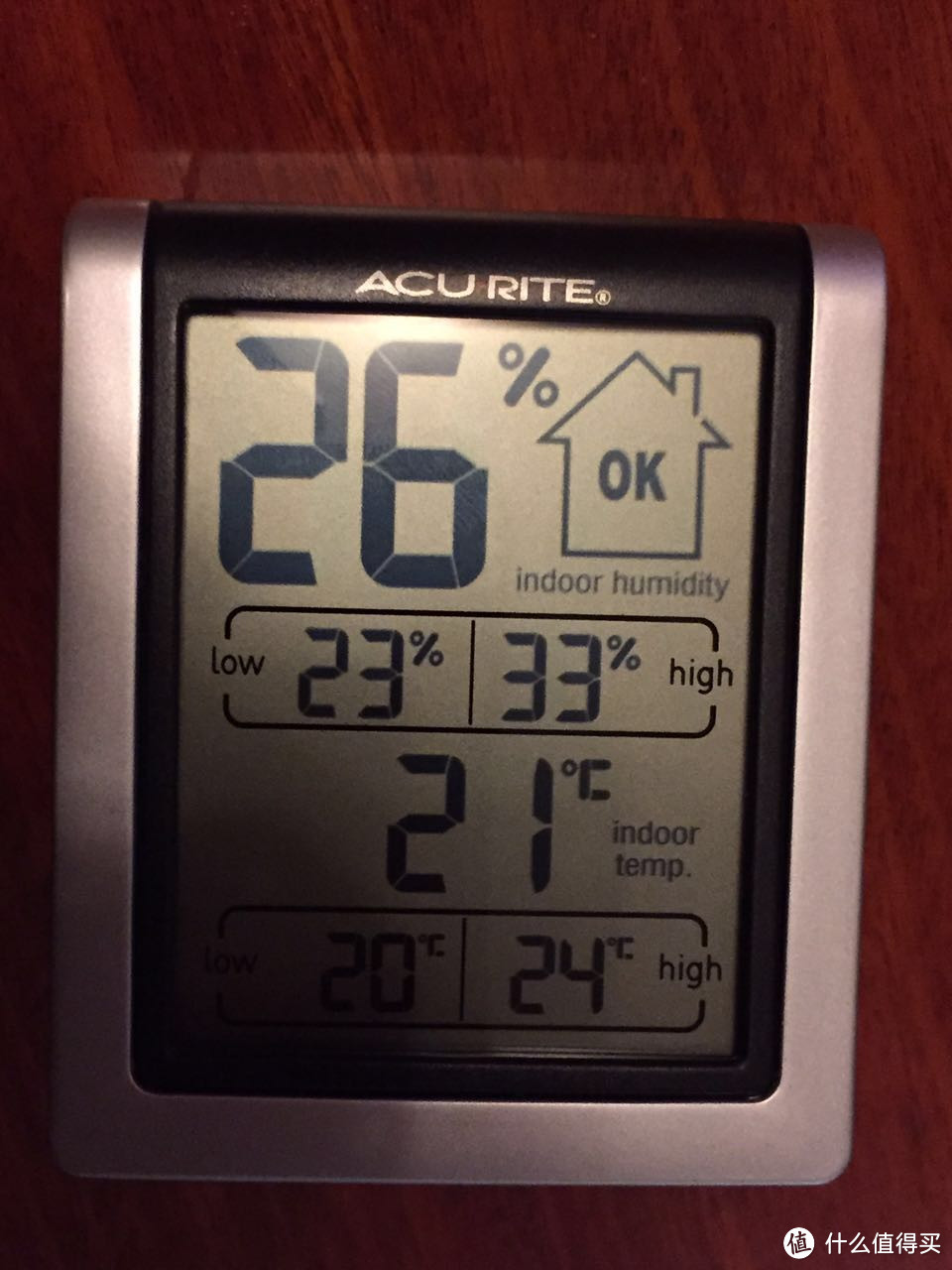 AcuRite 00613A1 电子室内温湿度计 开箱晒单