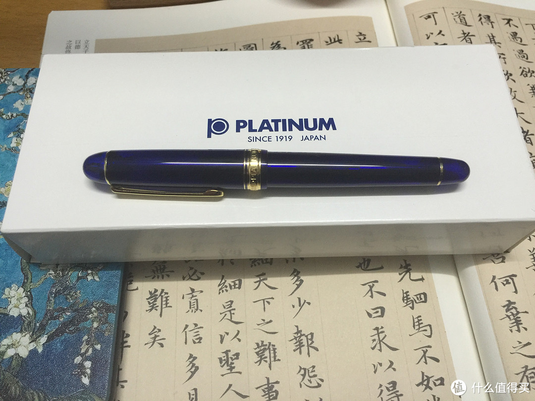 轻微强迫症患者练字前的准备：日亚入 PLATINUM 白金 #3776 教堂蓝 钢笔