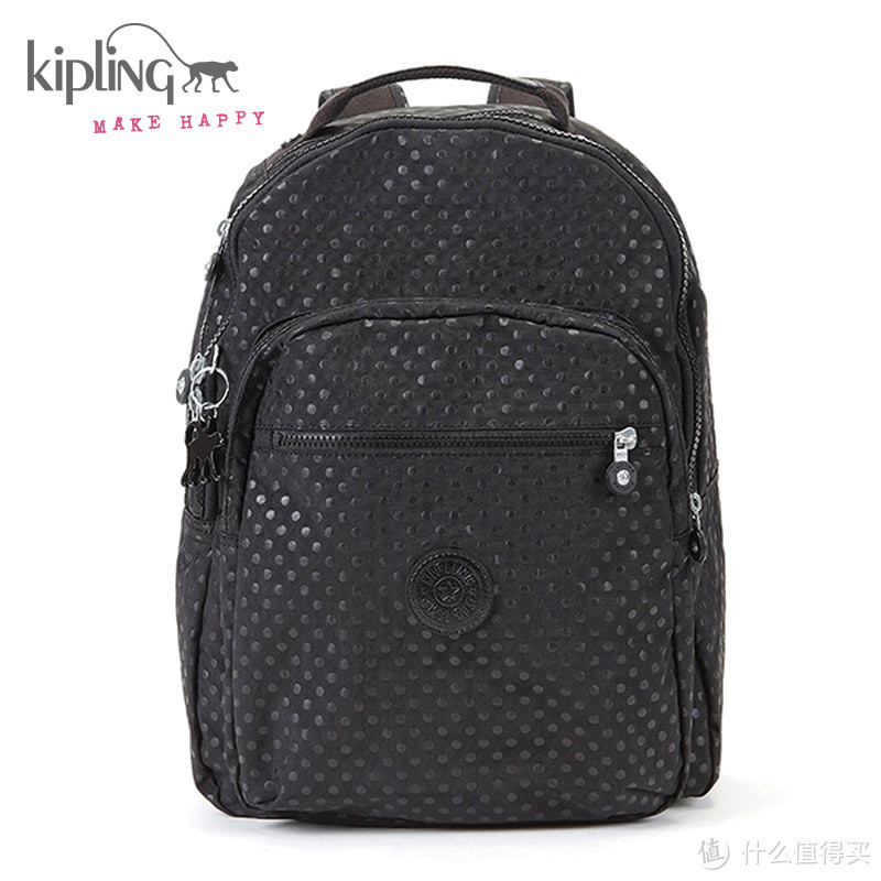 通勤休闲两相宜 — Kipling 凯浦林 深蓝色波点纹 双肩包