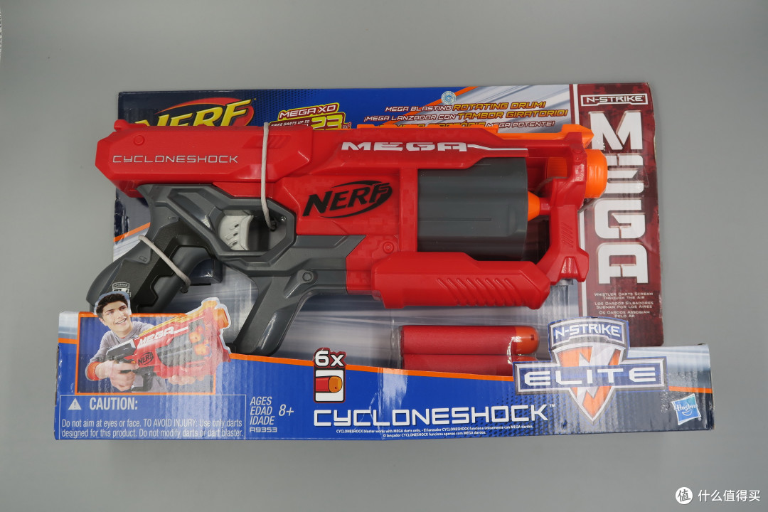 Hasbro Nerf  孩之宝 热火 MEGA牛 飓风发射器 开箱
