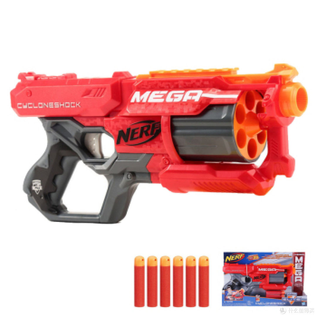 Hasbro Nerf  孩之宝 热火 MEGA牛 飓风发射器 开箱