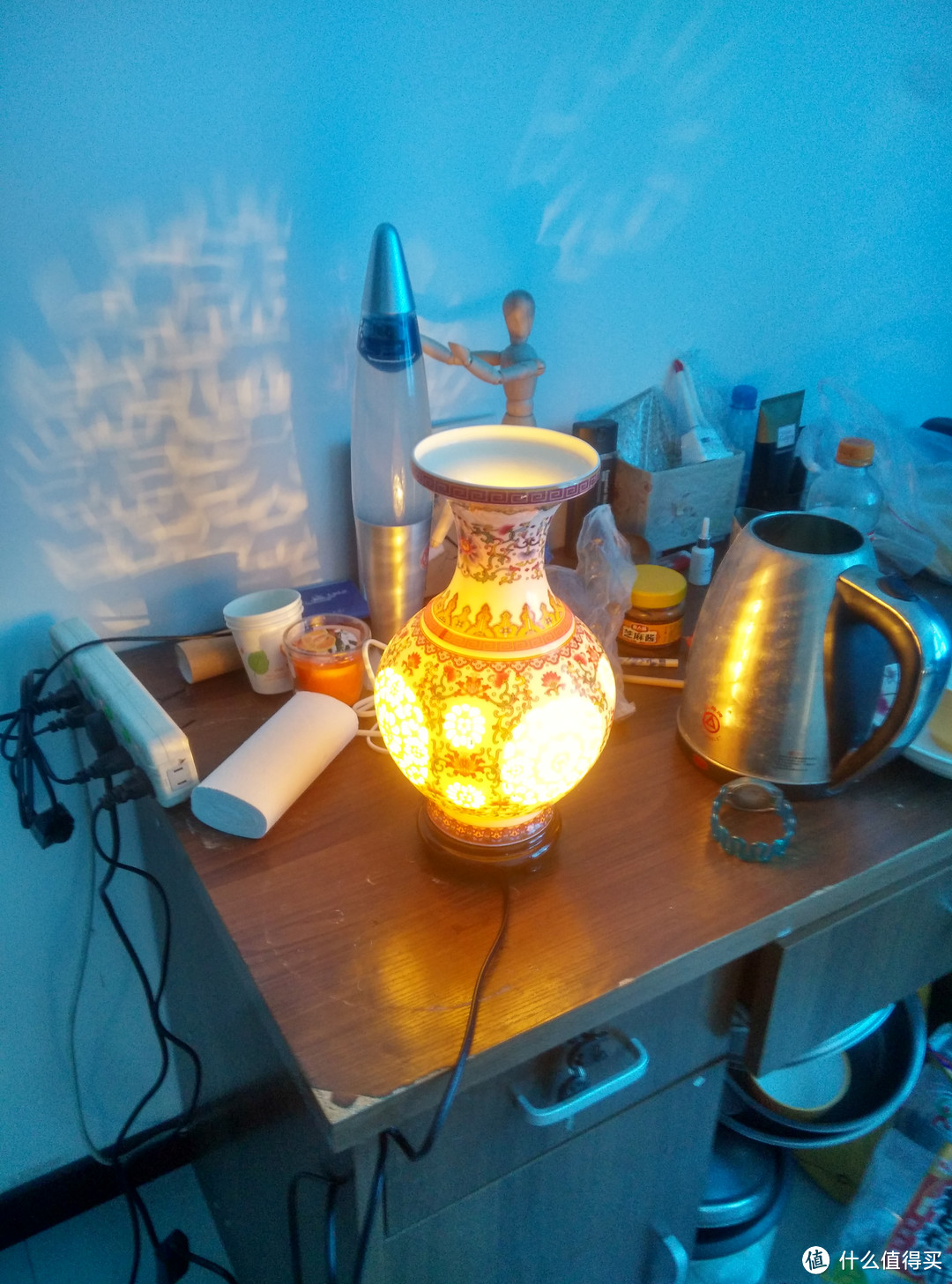 为装修存货之灯具——中式陶瓷台灯+ 欧式水晶台灯