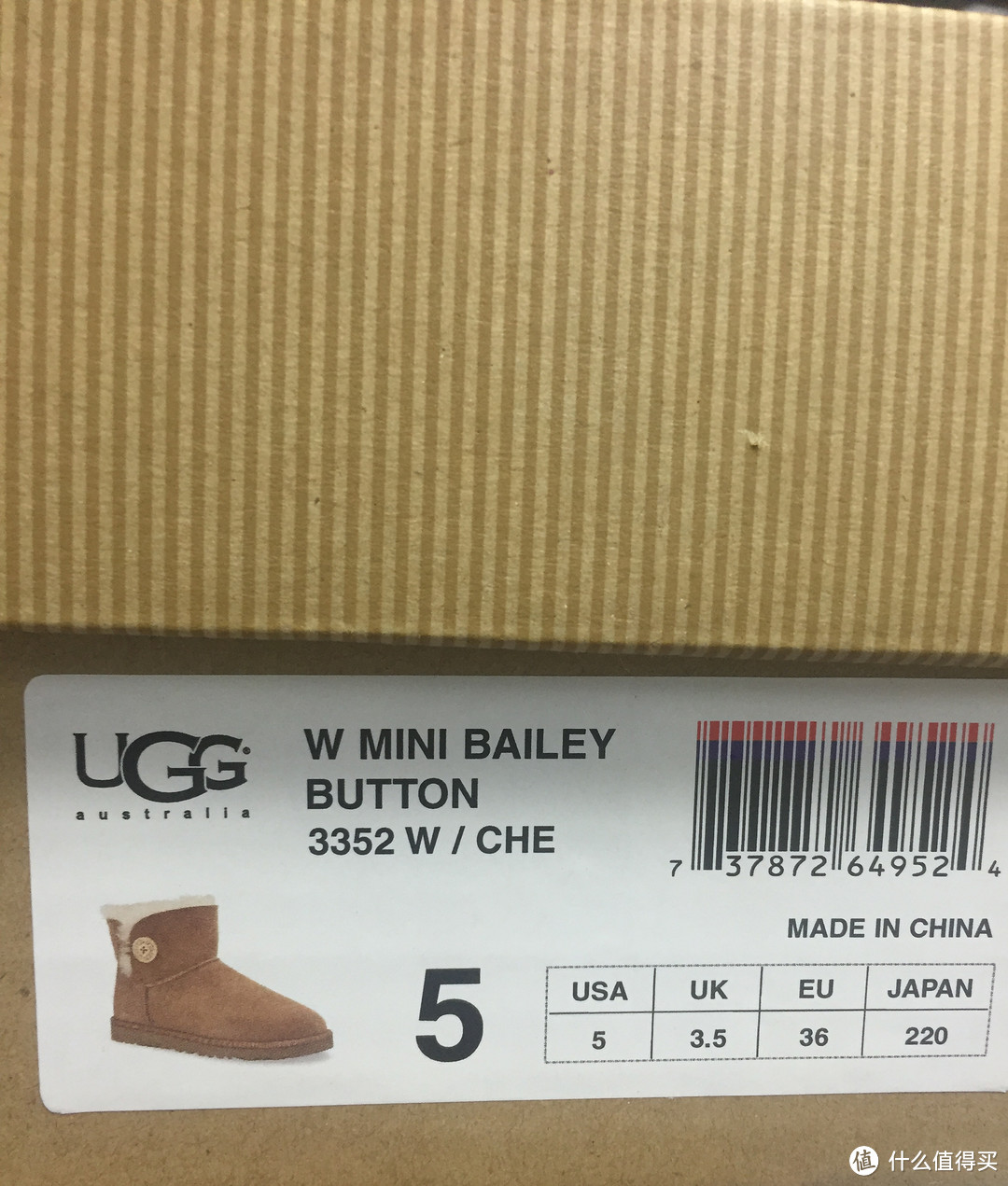 UGG之夜的收获——UGG Mini Bailey Button雪地靴 晒单