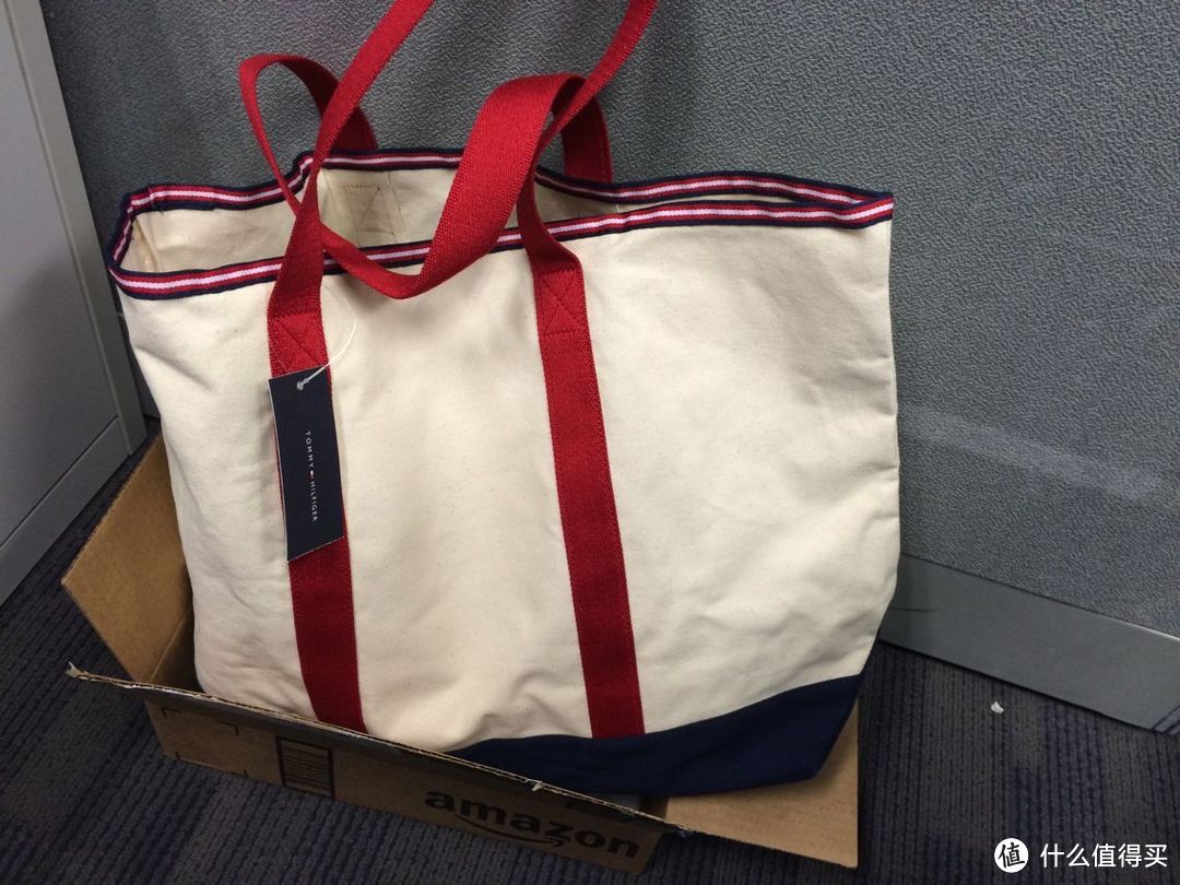 第一次海淘直邮：Tommy Hilfiger Stripe Canvas 女士帆布包