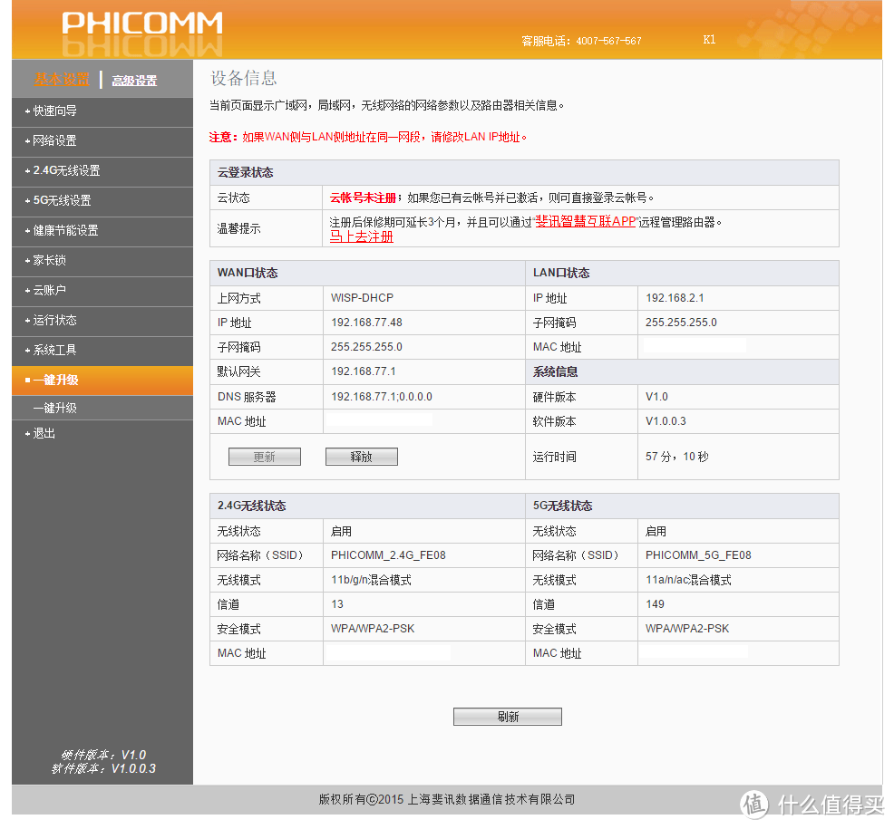 真有免费的午餐吗？PHICOMM 斐讯 PSG1208 K1 双频无线路由体验（附刷机教程）