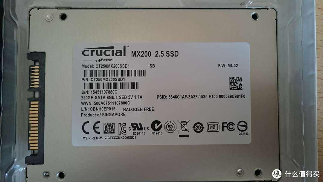 Crucial 英睿达 MX200 250G SATA3 固态硬盘开箱，顺便晒下台式机