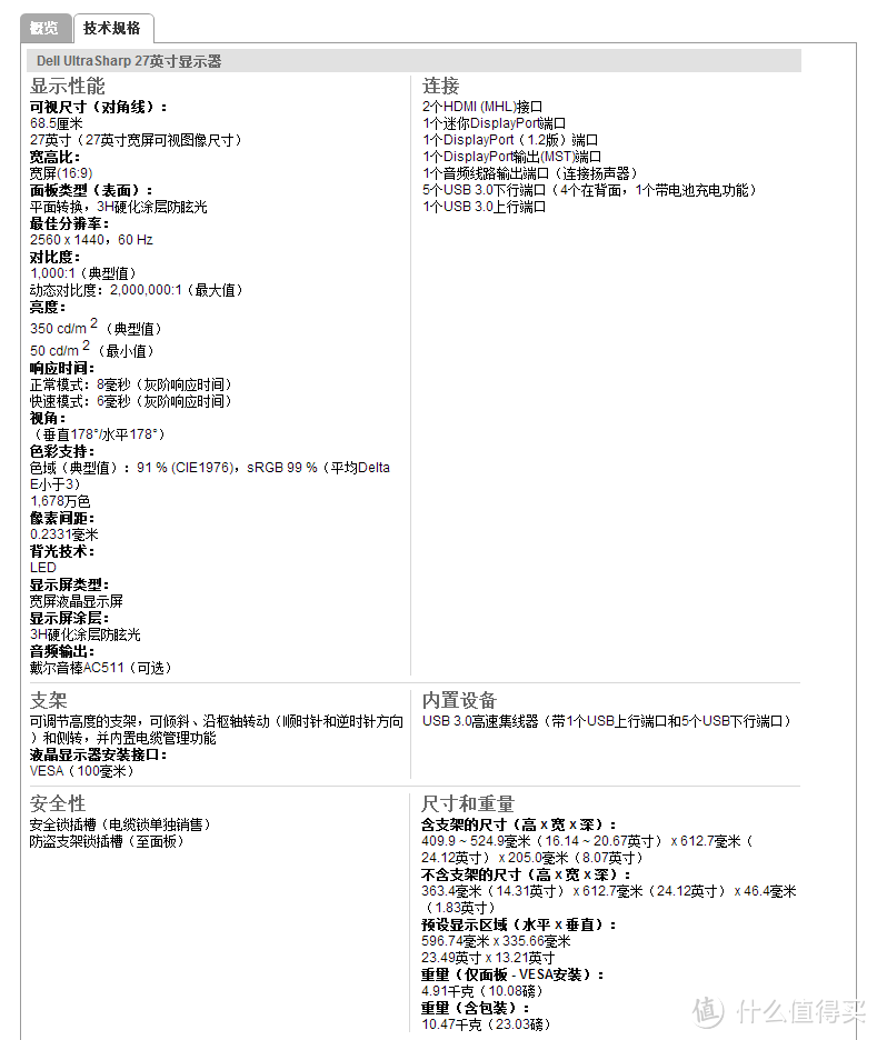 人生第一台显示器，DELL显示器U2715H开箱