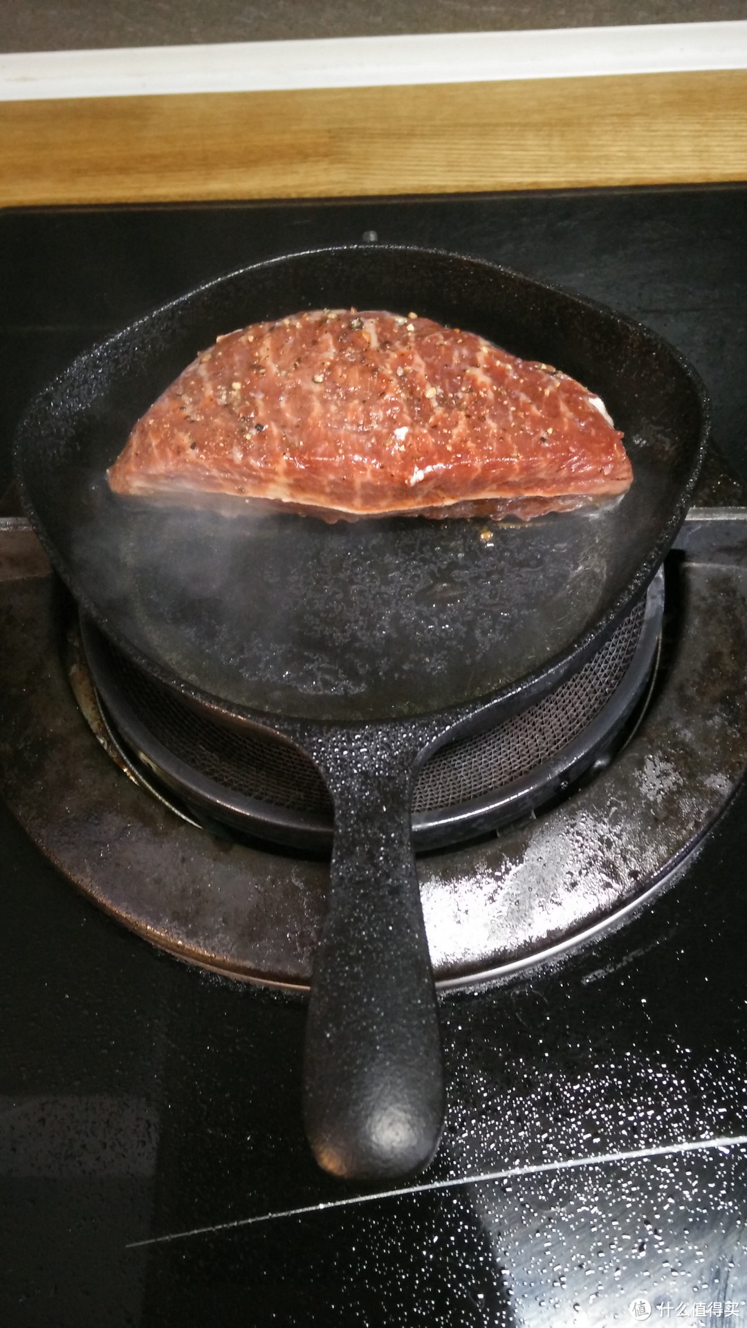 用高大上 柳宗理 铸铁煎锅 做豪客来版牛排