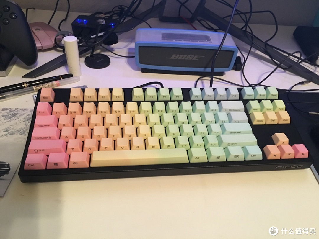 Filco 斐尔可 圣手2代 87键 青轴机械键盘与PBT浸染彩色键帽开箱