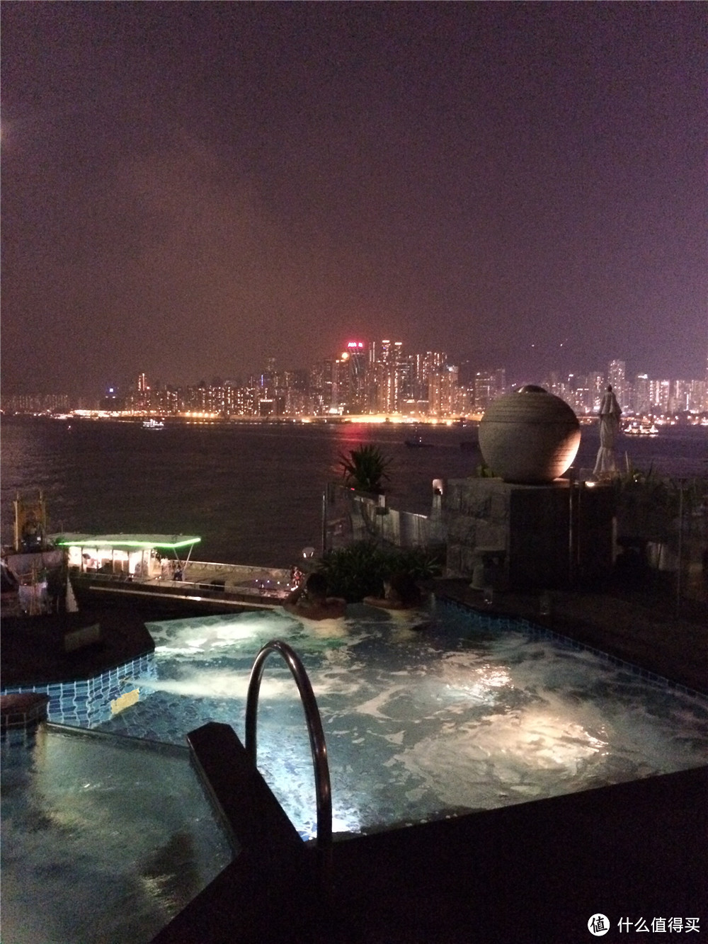 香港洲际泳池，正对维多利亚港