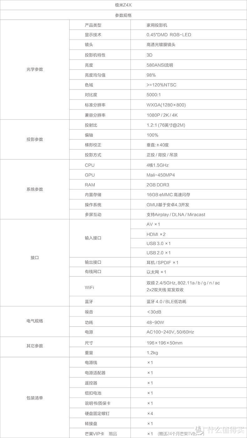 年货节买买买之 极米 Z4X 智能投影机
