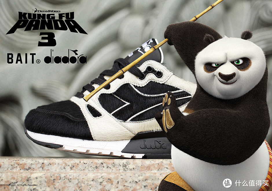 功夫熊猫配色：BAIT x DIADORA 发布联名款 S8000 “Kung Fu Panda 3”运动鞋