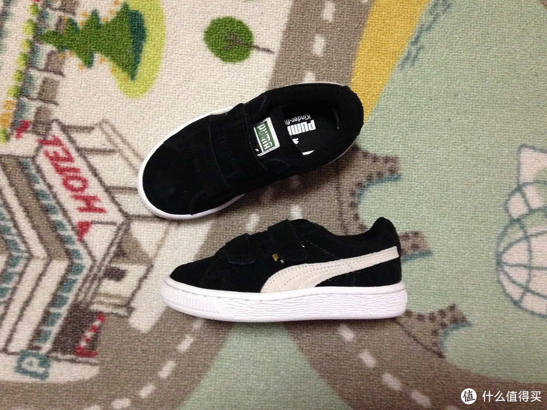 儿子的过年新鞋！PUMA Suede 魔术贴童鞋（附尺码选择建议）