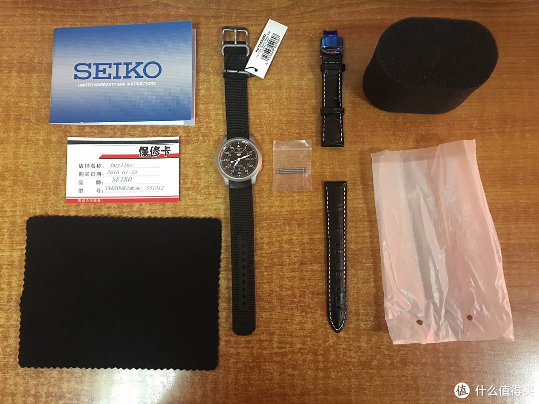 我的第一块手表 — SEIKO 精工 5号 SNK809 K2+牛皮表带 机械手表表