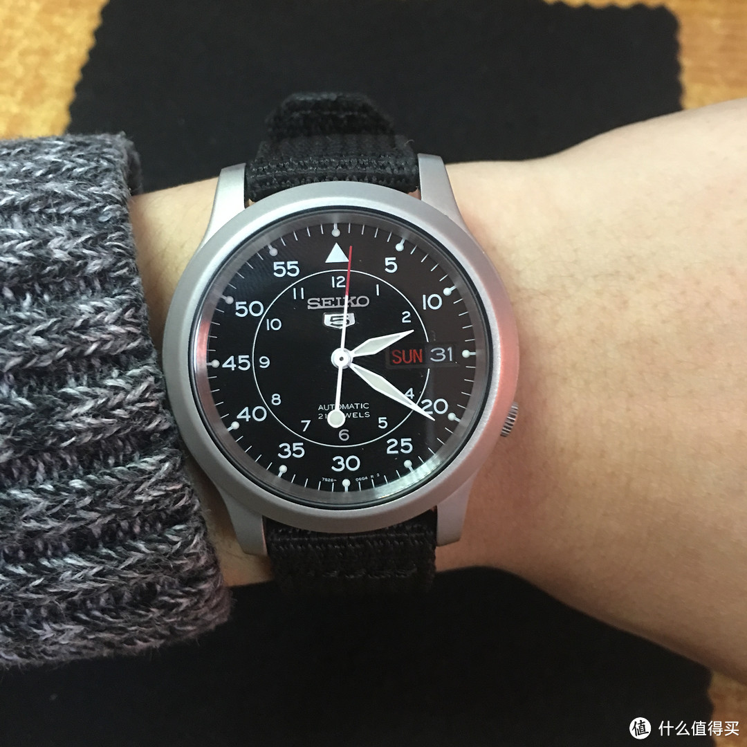 我的第一块手表 — SEIKO 精工 5号 SNK809 K2+牛皮表带 机械手表表
