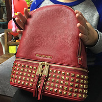 梅西百货支付宝直邮首单：Michael Kors Rhea Small Studded Backpack双肩包开箱