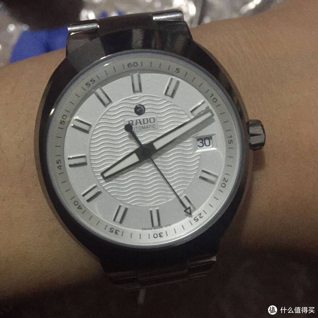 简约时尚：RADO  D-Star 帝星系列 Ceramos R15946103 碳化钛金属陶瓷 男士机械腕表