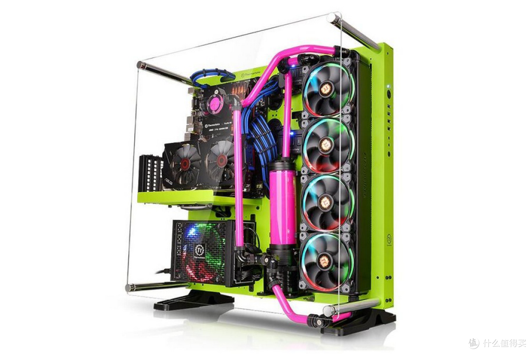 全景开窗:Thermaltake 曜越 推出 璀璨绿特别版 TT Core P5壁挂式机箱