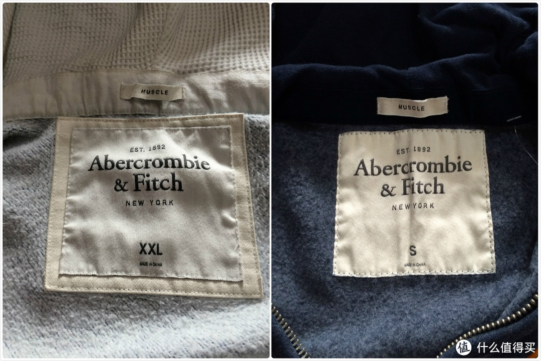 Abercrombie & Fitch徽标贴花图案标识帽衫开箱&和老款对比