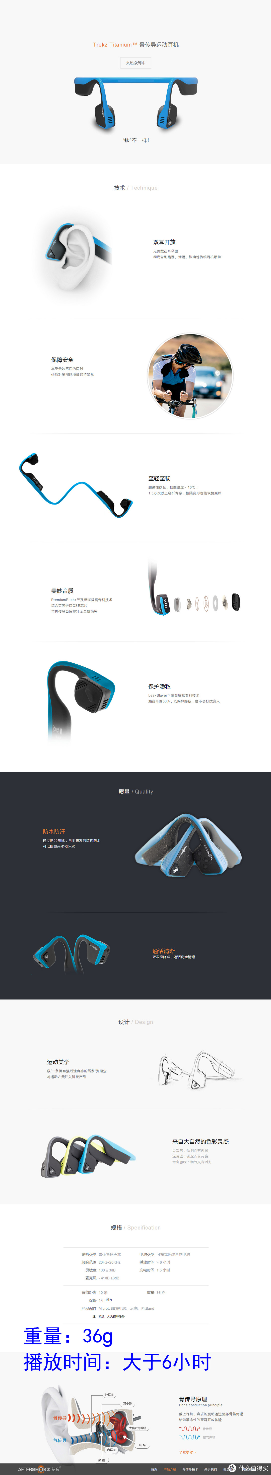 AfterShokz 韶音 Trekz 钛骨传导耳机 开箱评测