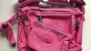 kipling 凯蒲林 duo offer粉色斜跨包 开箱