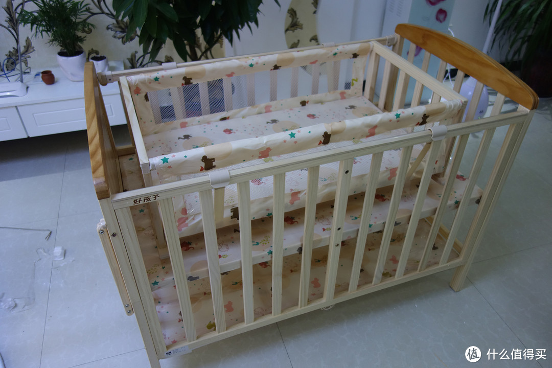 给宝宝准备个小窝：Goodbaby 好孩子 多功能环保实木摇篮婴儿床 MC283-H
