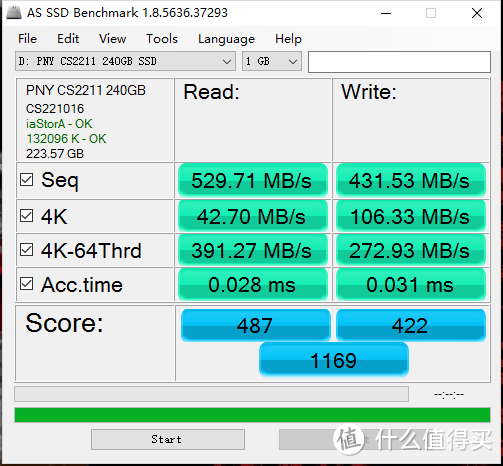 #本站首晒# 为了一张贴纸买了一块SSD：PNY 必恩威 CS2211 240GB 固态硬盘 晒单&简单测速