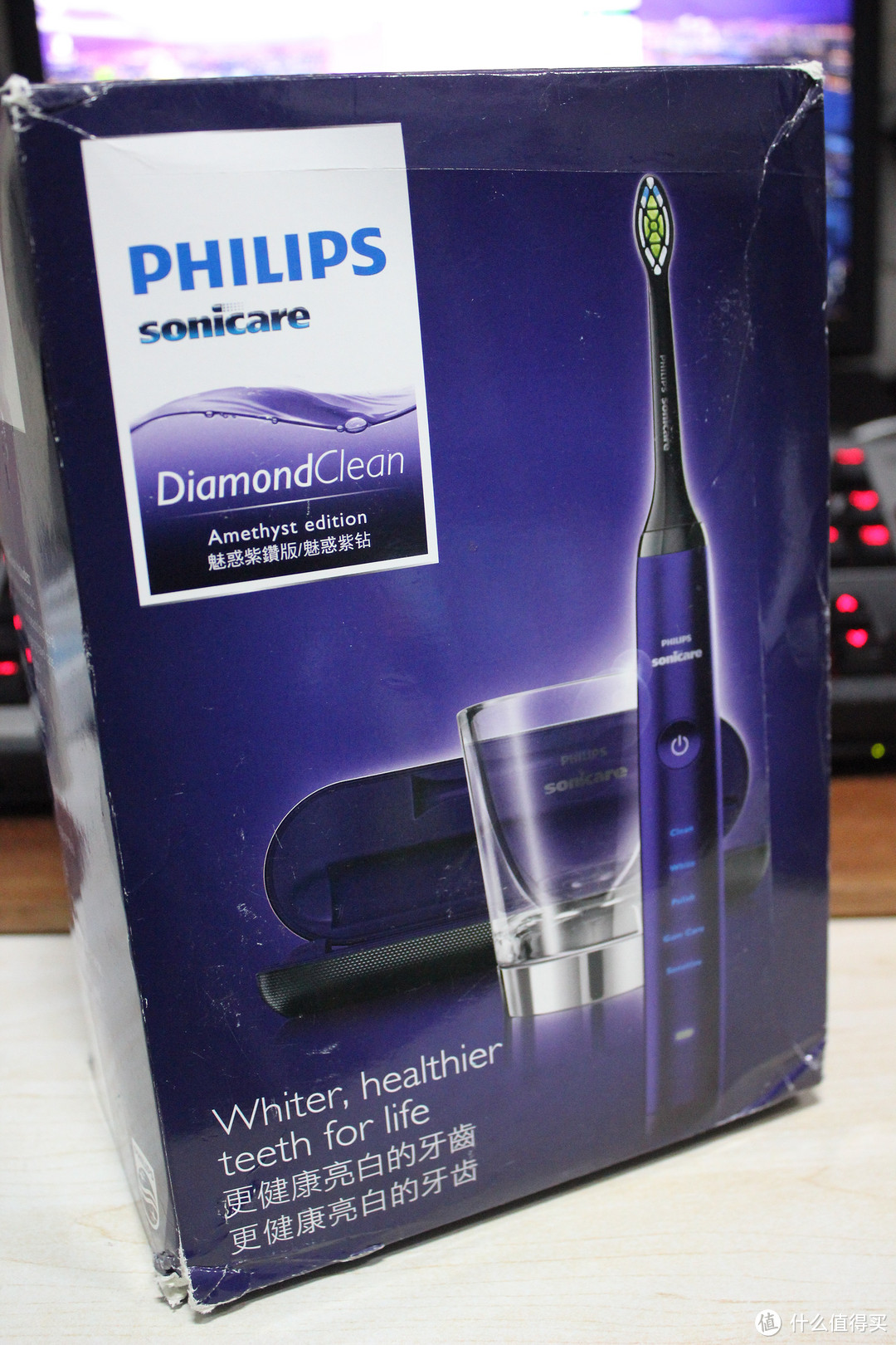 为了那诱惑的一抹淡紫——PHILIPS 飞利浦 HX9372/04 钻石亮白型声波震动牙刷开箱