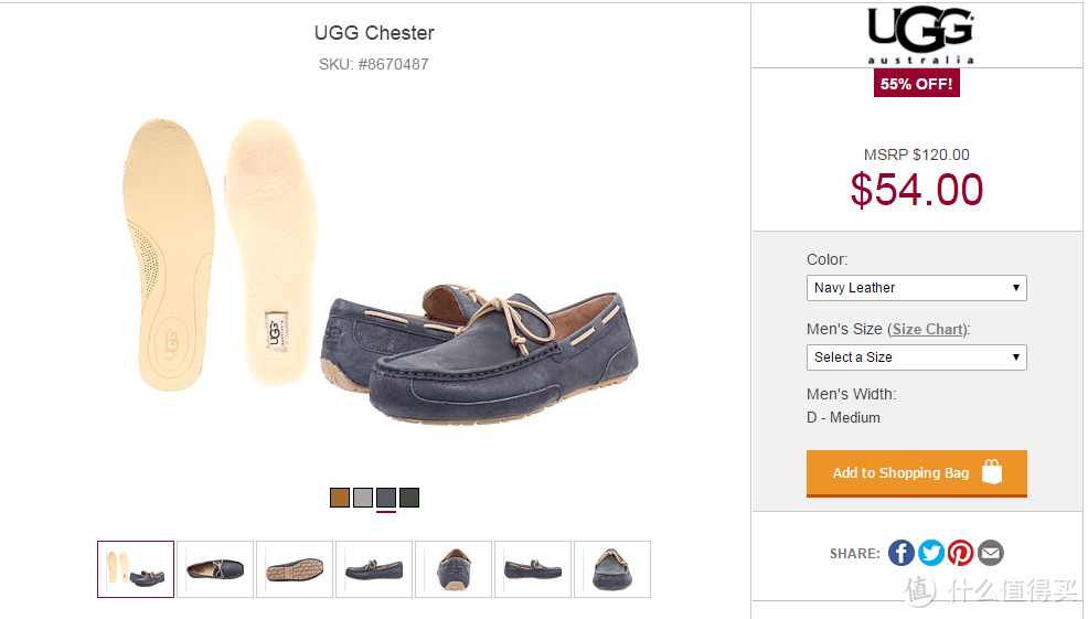 6PM 剁手 UGG Chester 船鞋