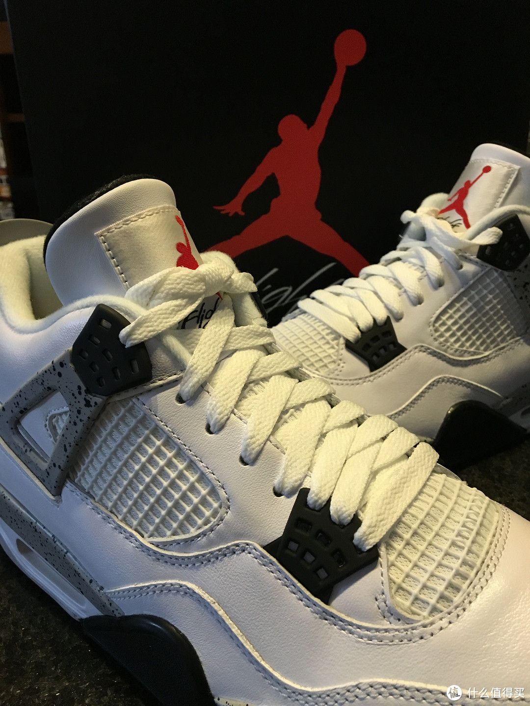 #本站首晒# Air Jordan 4 Retro OG White Cement 复刻男子运动鞋