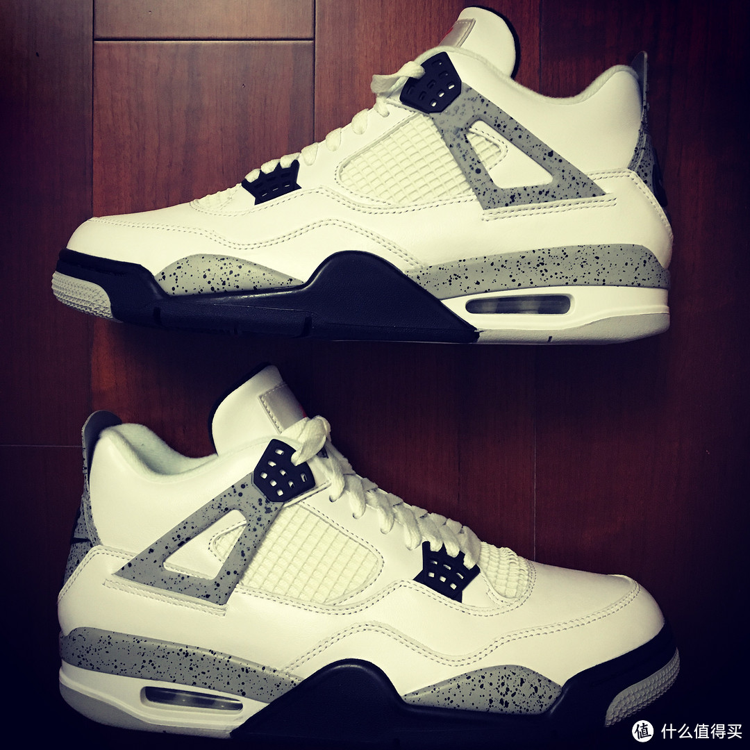 #本站首晒# Air Jordan 4 Retro OG White Cement 复刻男子运动鞋