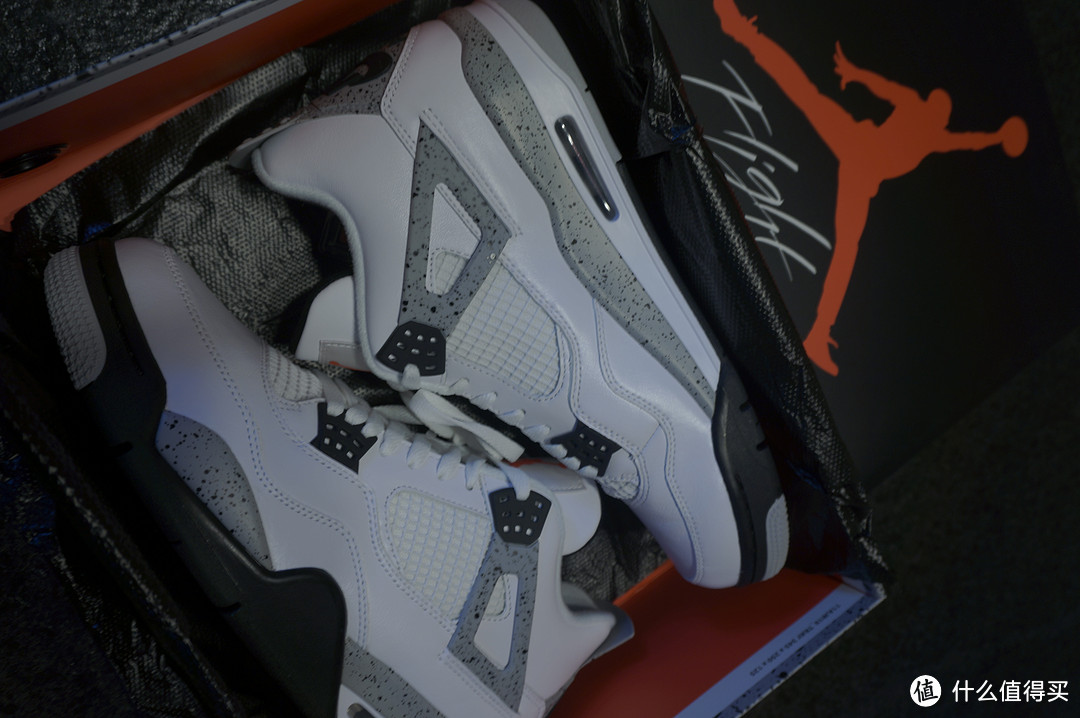 #本站首晒# Air Jordan 4 Retro OG White Cement 复刻男子运动鞋