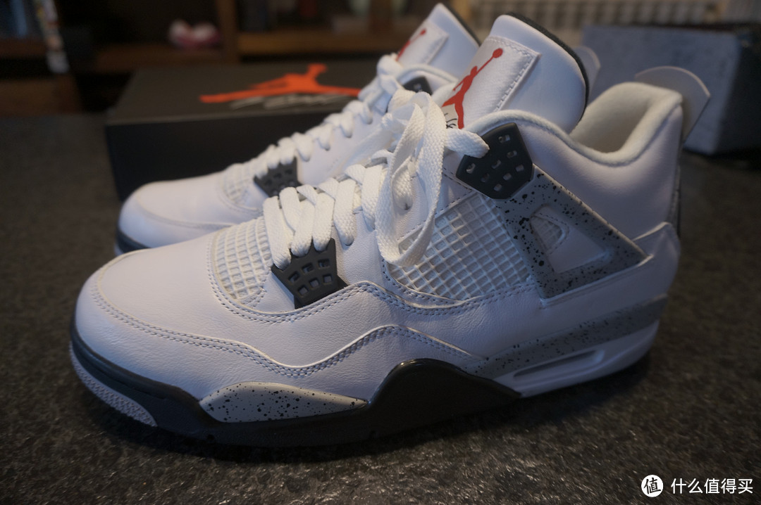 #本站首晒# Air Jordan 4 Retro OG White Cement 复刻男子运动鞋