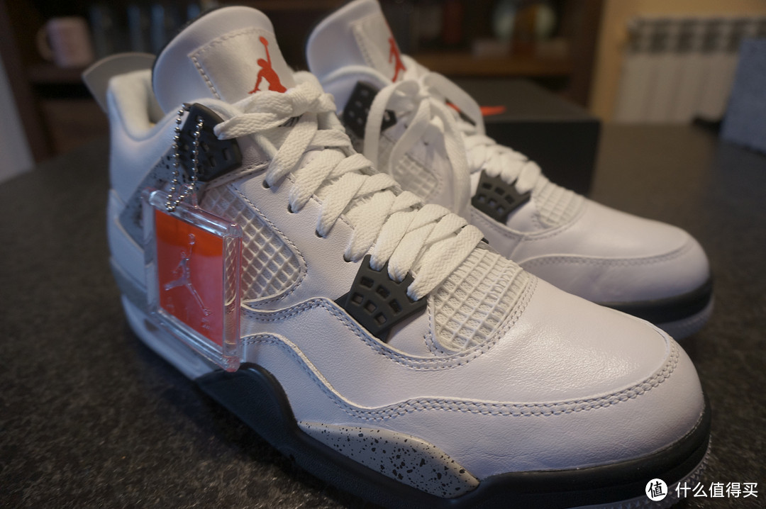 #本站首晒# Air Jordan 4 Retro OG White Cement 复刻男子运动鞋