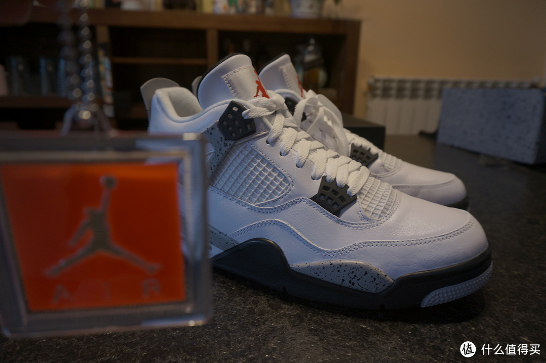 #本站首晒# Air Jordan 4 Retro OG White Cement 复刻男子运动鞋