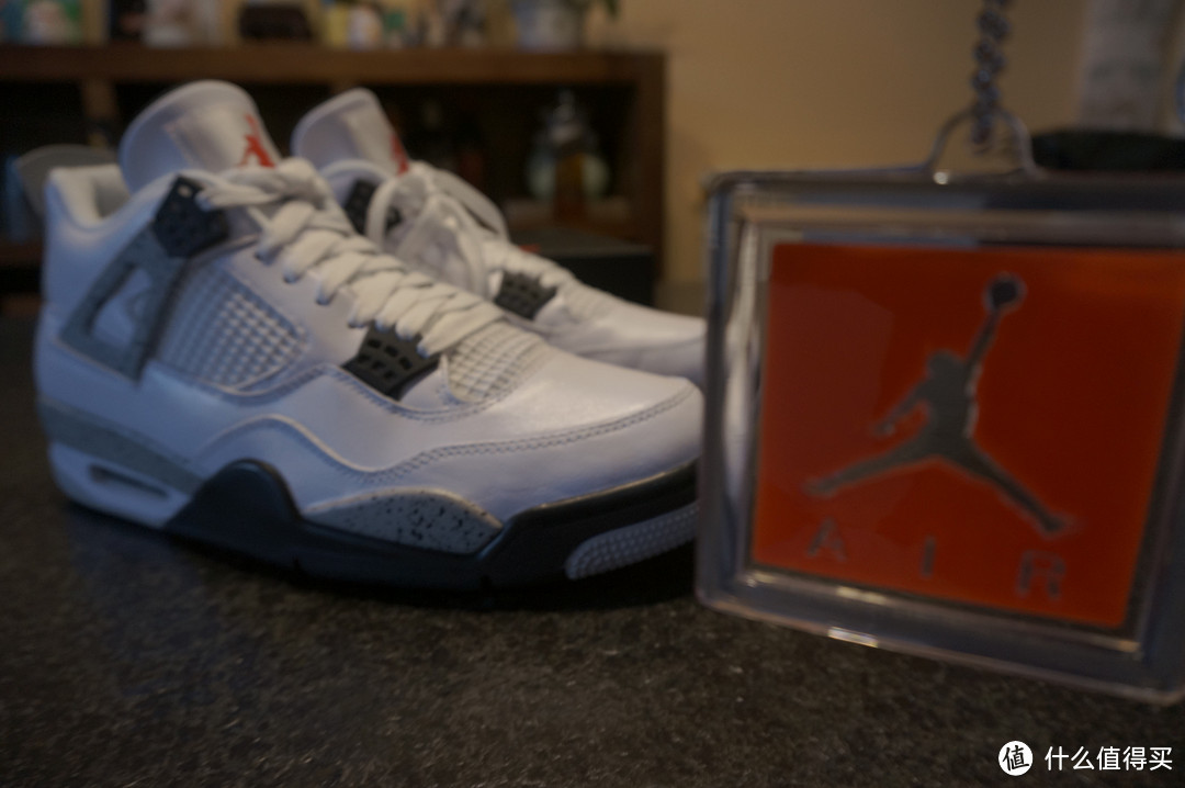 #本站首晒# Air Jordan 4 Retro OG White Cement 复刻男子运动鞋