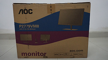 冠捷 P2779VM8 显示器开箱展示(底座|接口|边框)