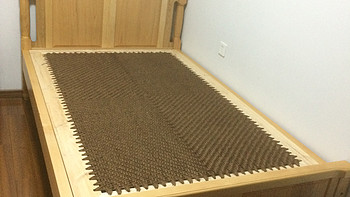 榉木床，榫卯工艺，木蜡油涂装搭配手工棕绷床垫