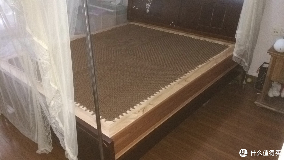 榉木床，榫卯工艺，木蜡油涂装搭配手工棕绷床垫
