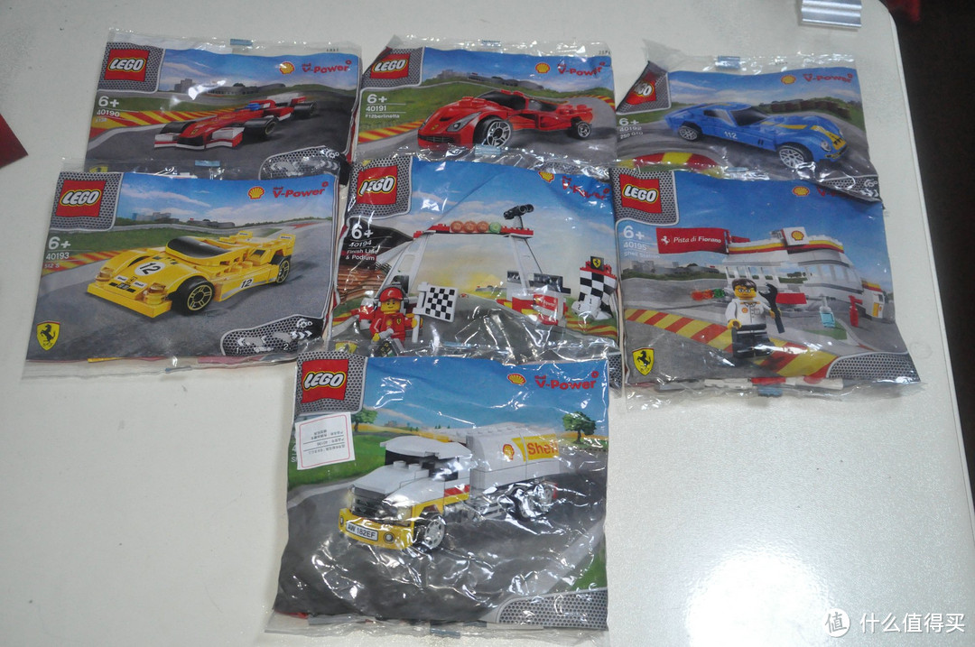 #本站首晒# LEGO 2015 Shell Ferrari set 壳牌法拉利展示盒及40190-40196法拉利小车套装