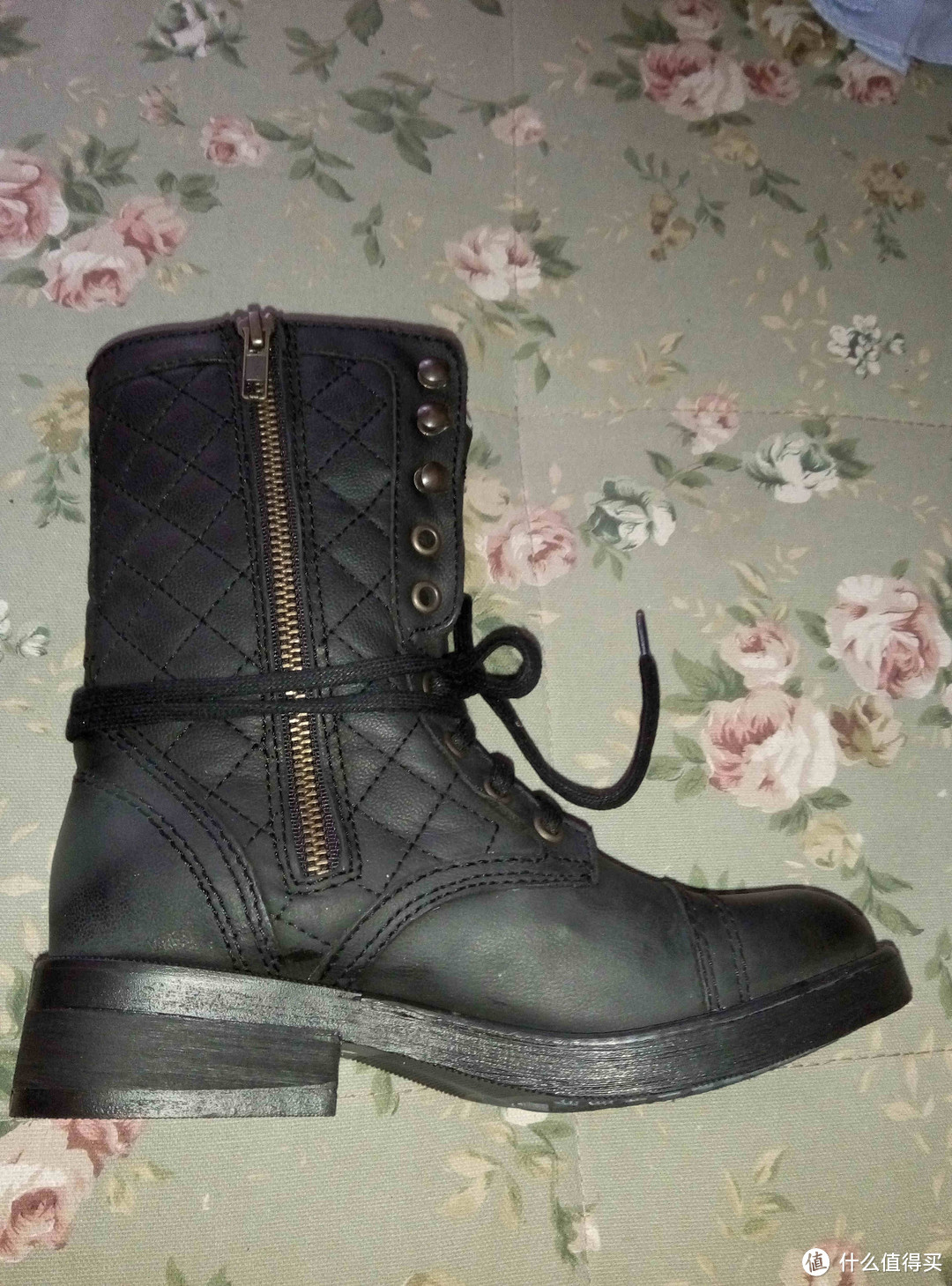 STEVE MADDEN Saffrin Combat 女款真皮短靴