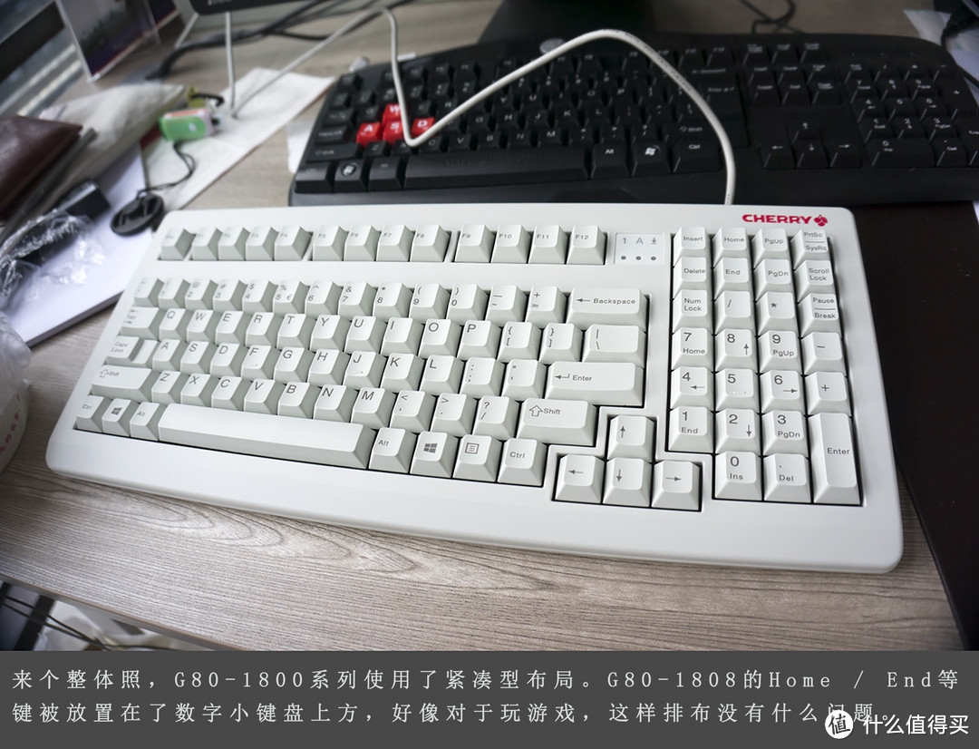 老公同款、情怀至上：Cherry G80-1808LECEU-0 白色奶轴机械键盘