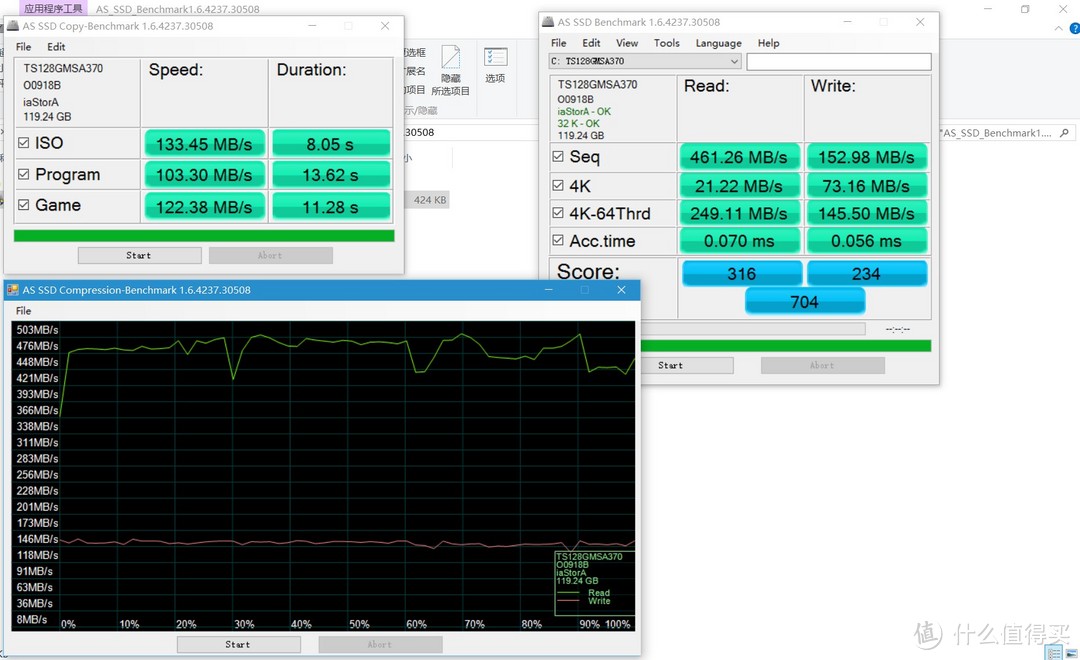 AS_SSD_Benchmark跑了各项