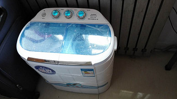 #本站首晒#宿舍洗衣必备：HYUNDAI 现代 XPB35-2188S 双桶迷你洗衣机