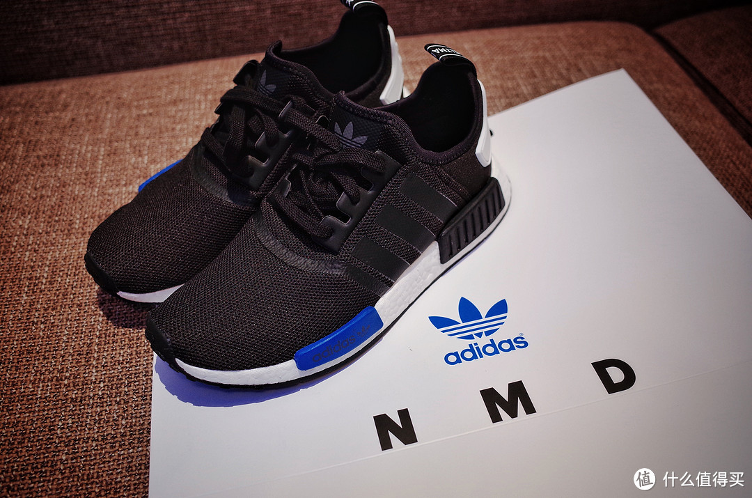 #首晒# Adidas 阿迪达斯 NMD Primeknit 东京城市蓝黑 限定跑鞋 开箱