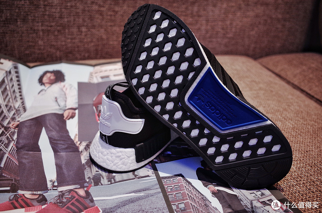 #首晒# Adidas 阿迪达斯 NMD Primeknit 东京城市蓝黑 限定跑鞋 开箱