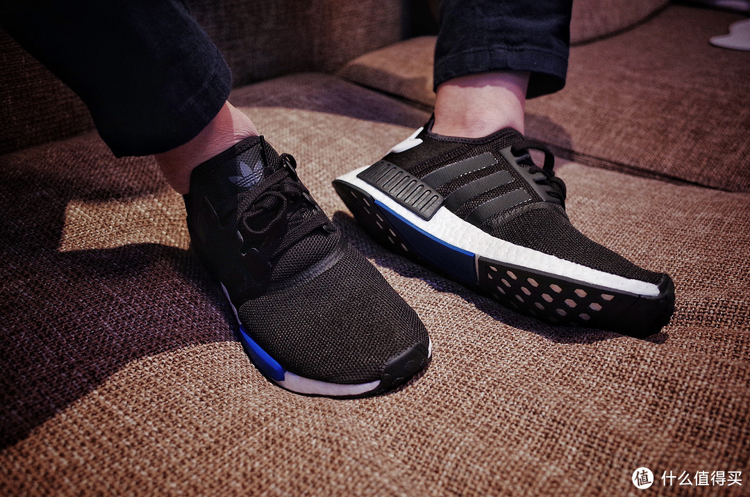 #首晒# Adidas 阿迪达斯 NMD Primeknit 东京城市蓝黑 限定跑鞋 开箱